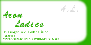 aron ladics business card